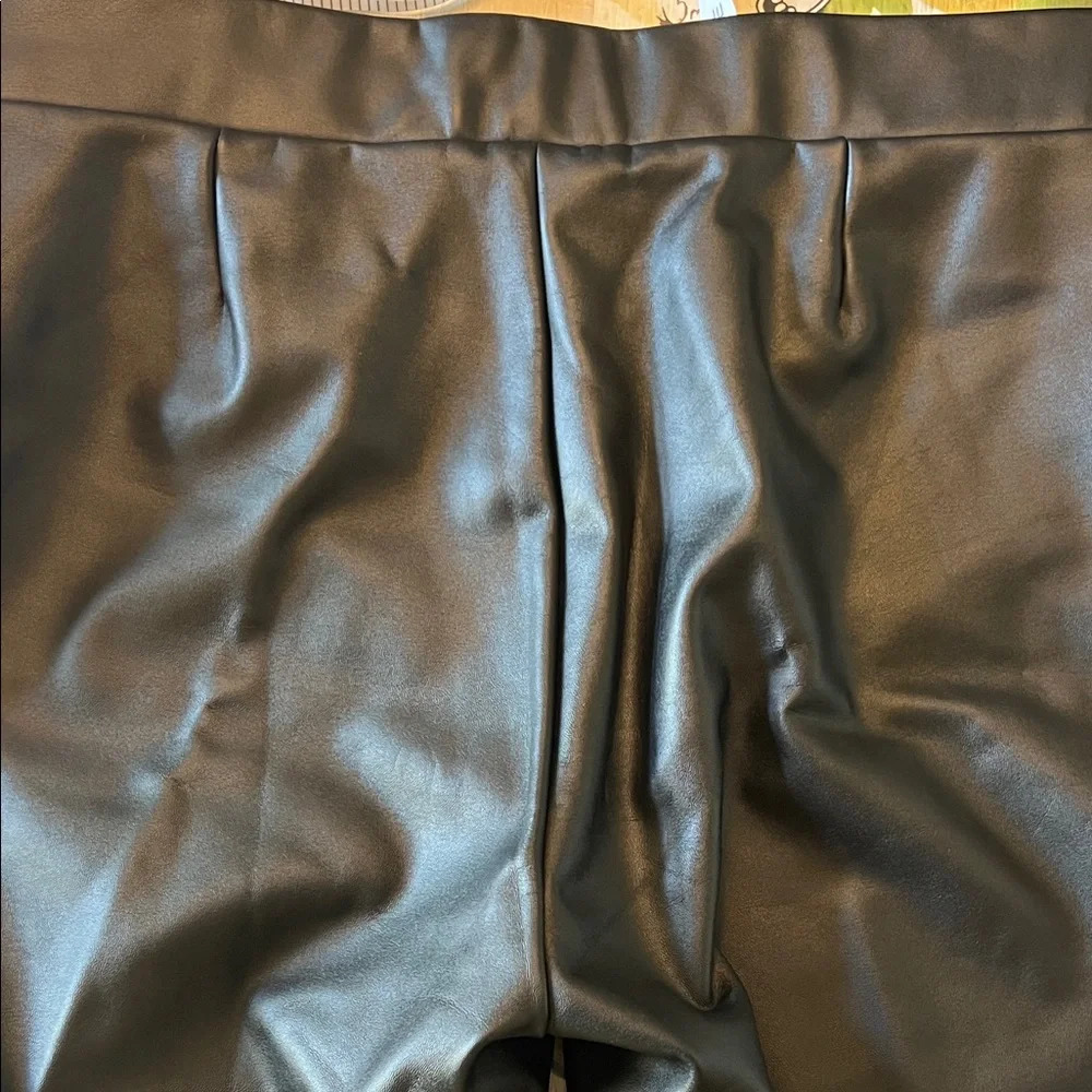 LOFT Black Faux Leather Leggings, NWOT, M - Picture 3 of 4